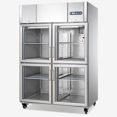 Četru stikla durvju ledusskapis